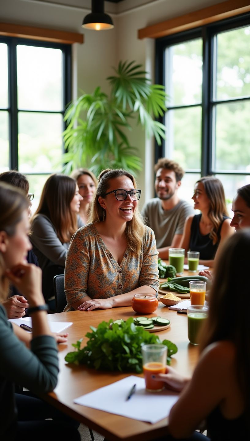 Πελάτες απολαμβάνουν υγιεινούς χυμούς σε ευχάριστο περιβάλλον