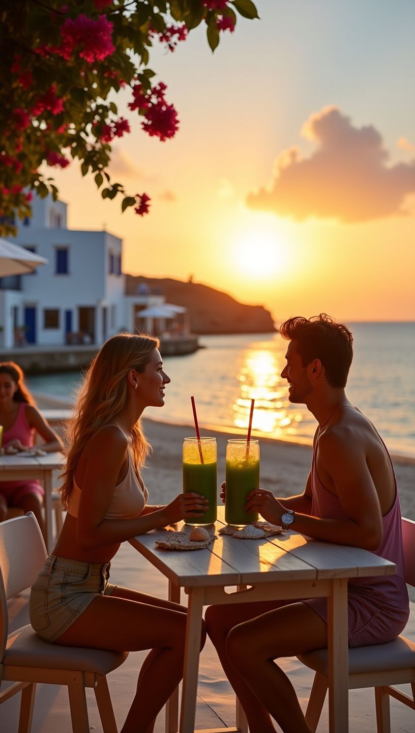 Σαλάτα με σπανάκι και αγγούρι δίπλα σε ποτήρι χυμού